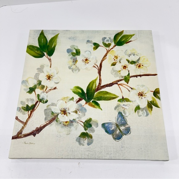 Pamela Gladding Floral Textured Wall Decor Hangings 14”x 14” - Picture 3 of 5